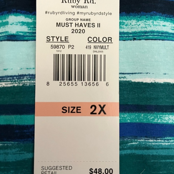 Ladies Tunic Top New in bag opened to take photos 3/4 length sleeves. - Picture 9 of 11